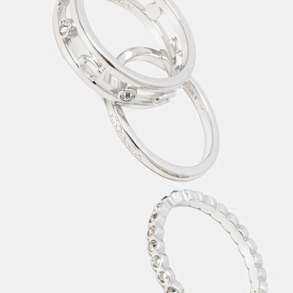 COACH Women's Signature C Open Ring Set - Picture 7 of 11